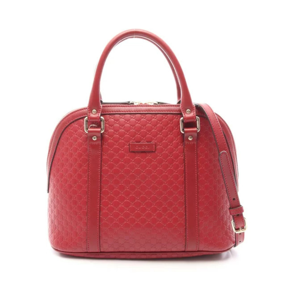 Gucci Microguccissima Handbag Leather Red
